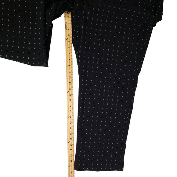 Lane Bryant Ankle Dress Career Pant Polka Dot Stretch Pockets B&W Plus Sz 26P - Picture 11 of 12